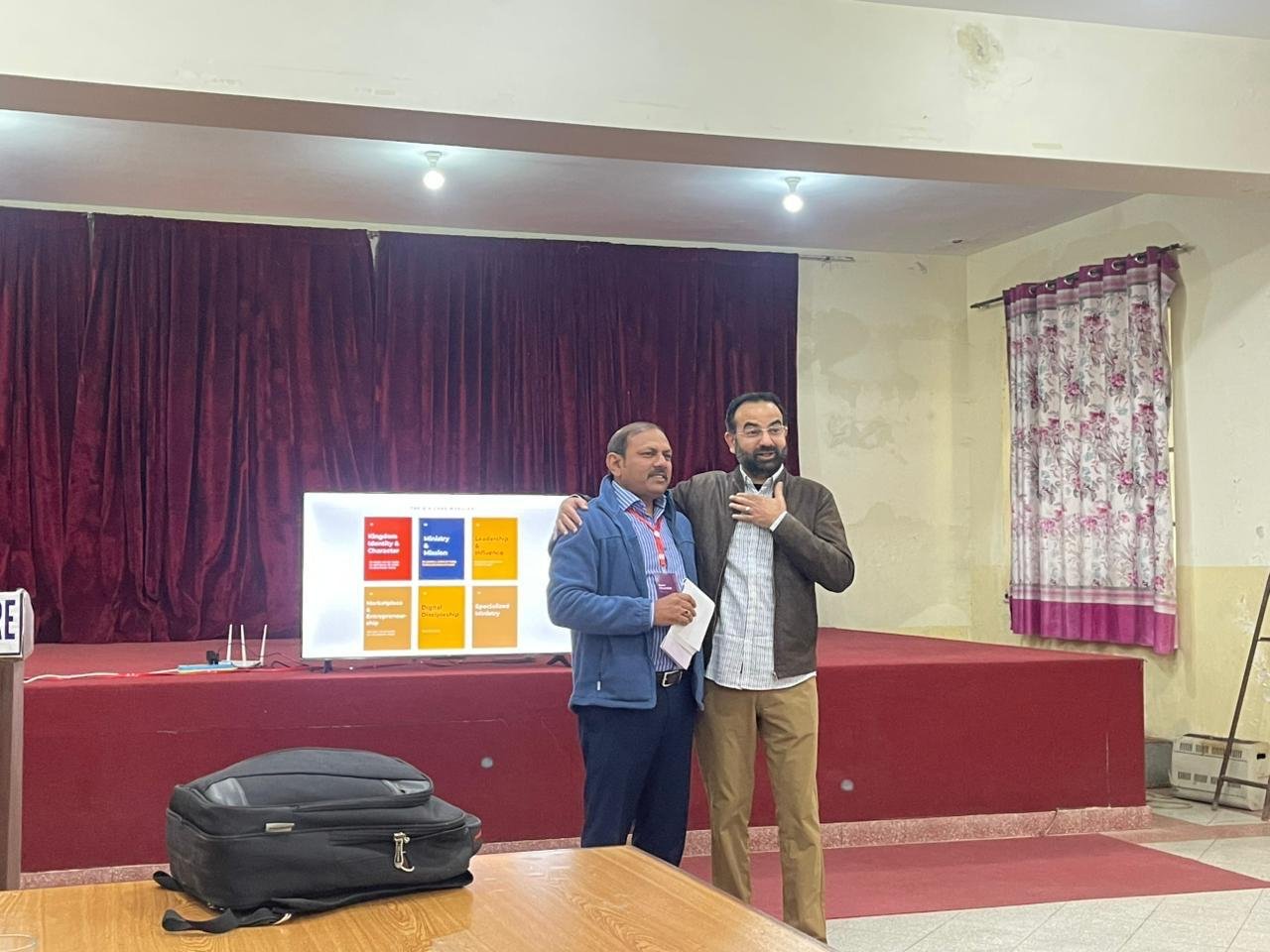 Recognizing a participant at a church retreat