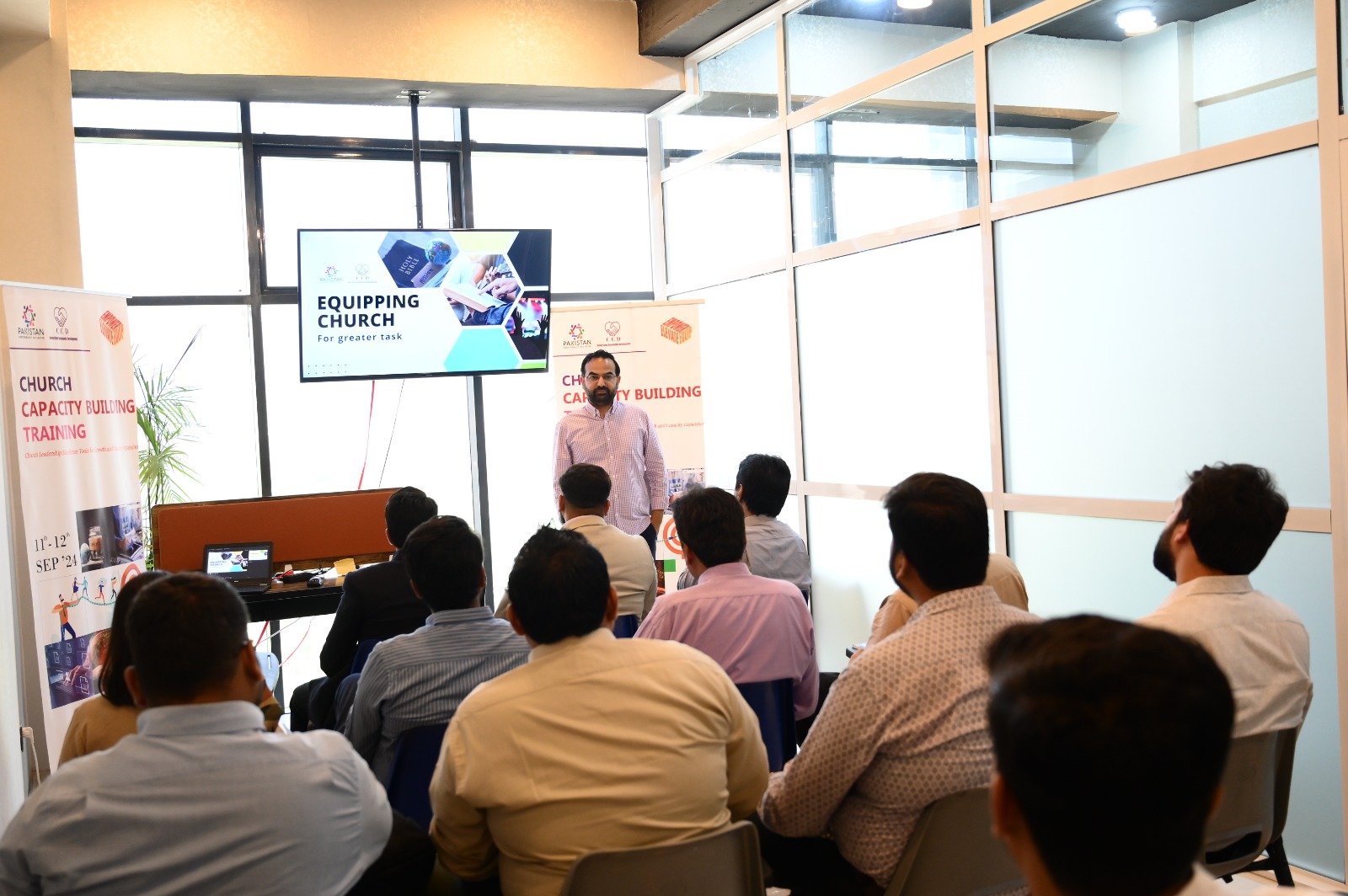 CCD facilitator leading a church capacity-building training session in Pakistan